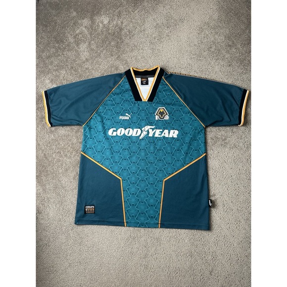 Vintage Mens Soccer Jersey 1996-1997 Puma Wolverhampton Wanderers Y2K, Size XL - Picture 1 of 15
